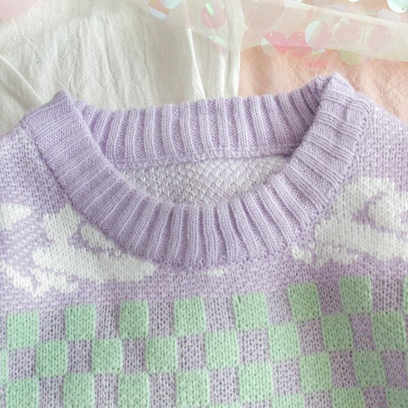 Pastel Kawaii Aesthetic Fairy Kei Duck Sweater - One Size