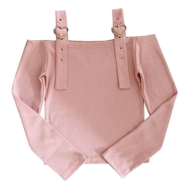 Pastel Kawaii Aesthetic Japanese Larme Style Off Shoulder 