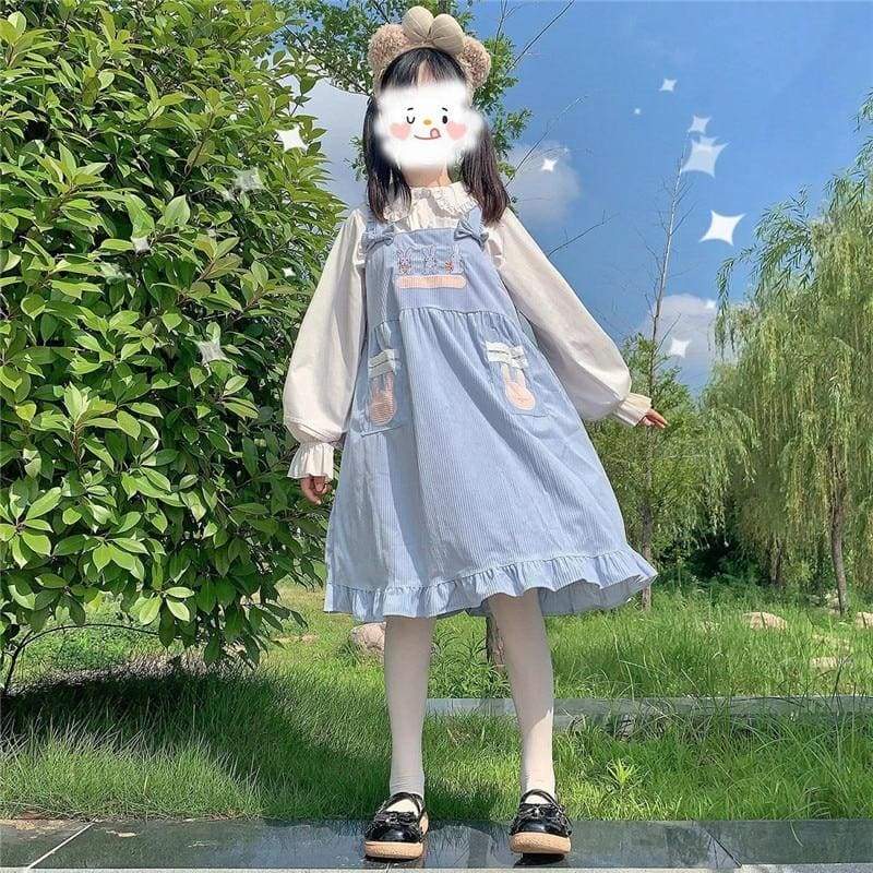 Aesthetic Kawaii Lolita Dresses Pastel Kawaii Aesthetic Loose Pinafore Lolita Dress MK016 Aesthetic Kawaii Lolita Dresses Pastel Kawaii Aesthetic Loose Pinafore Lolita Dress MK016