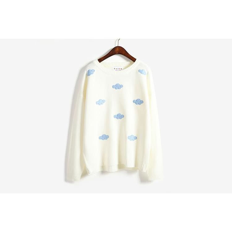 Pastel Kawaii Clouds Sweater