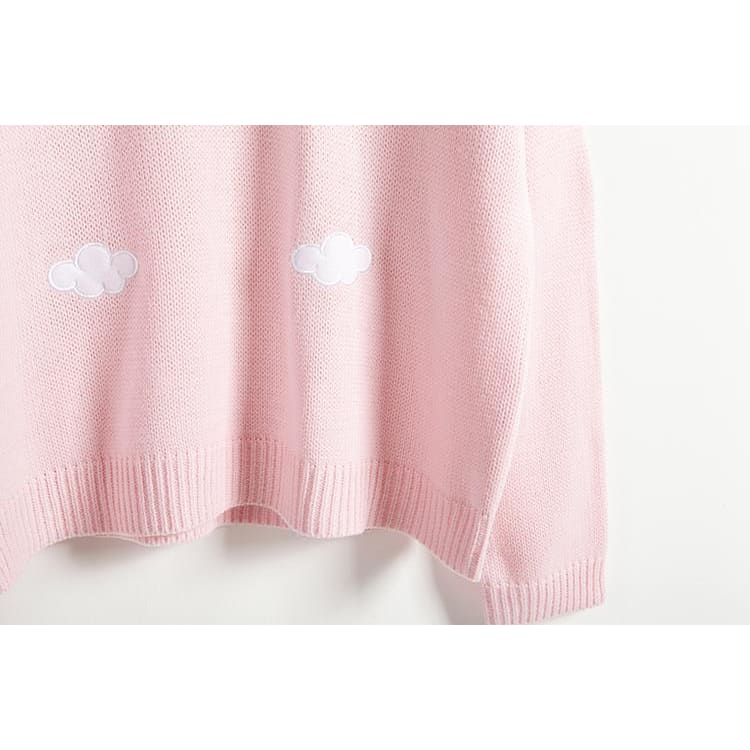 Pastel Kawaii Clouds Sweater