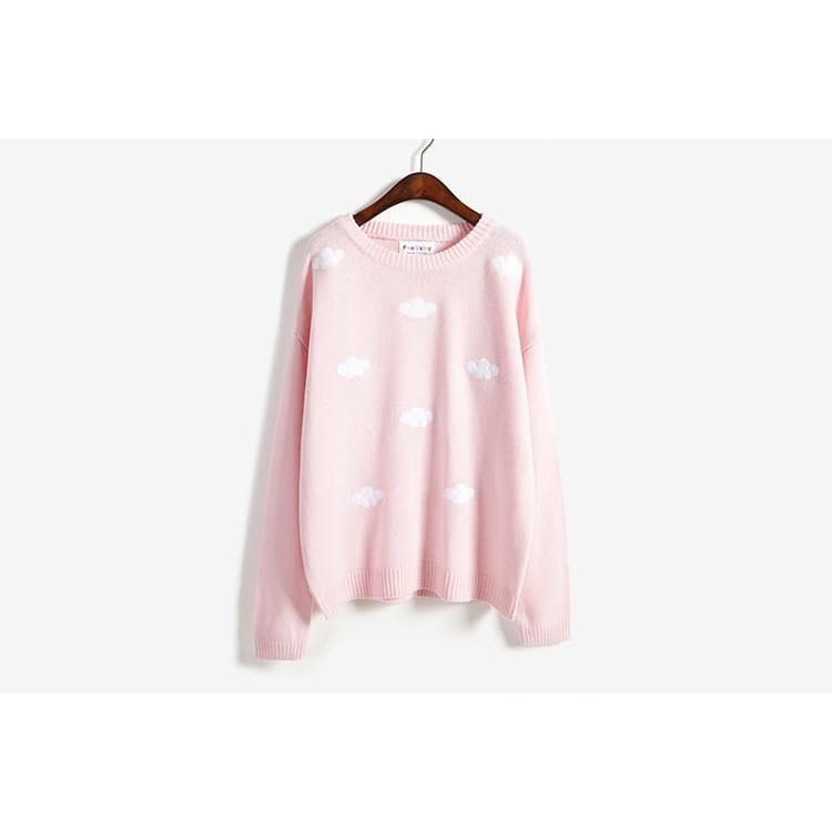 Pastel Kawaii Clouds Sweater