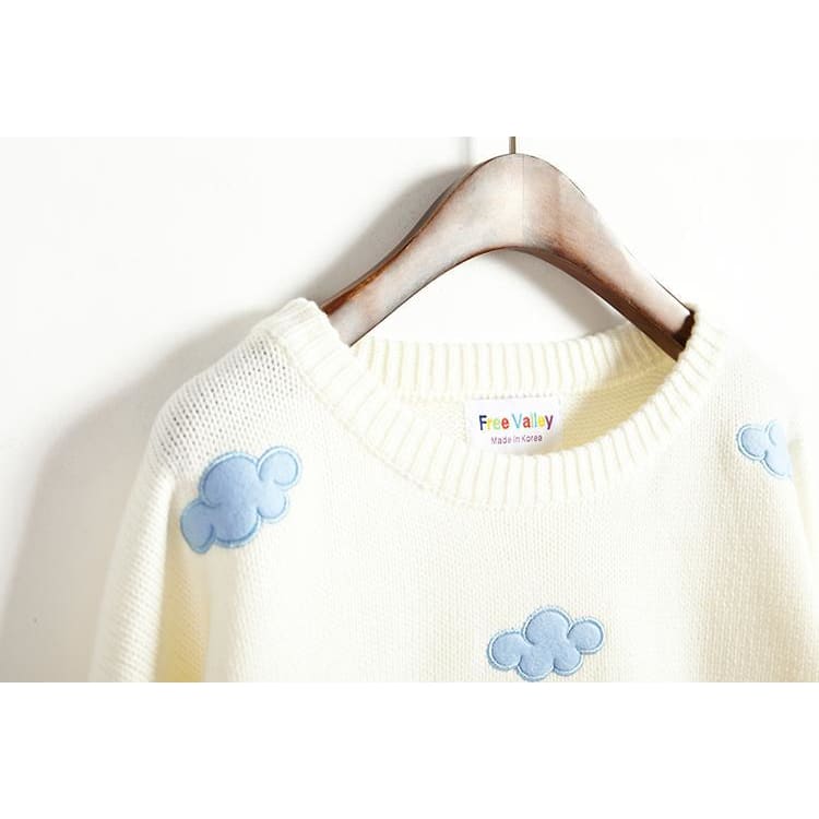 Pastel Kawaii Clouds Sweater