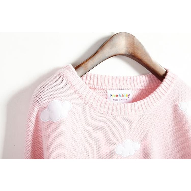 Pastel Kawaii Clouds Sweater