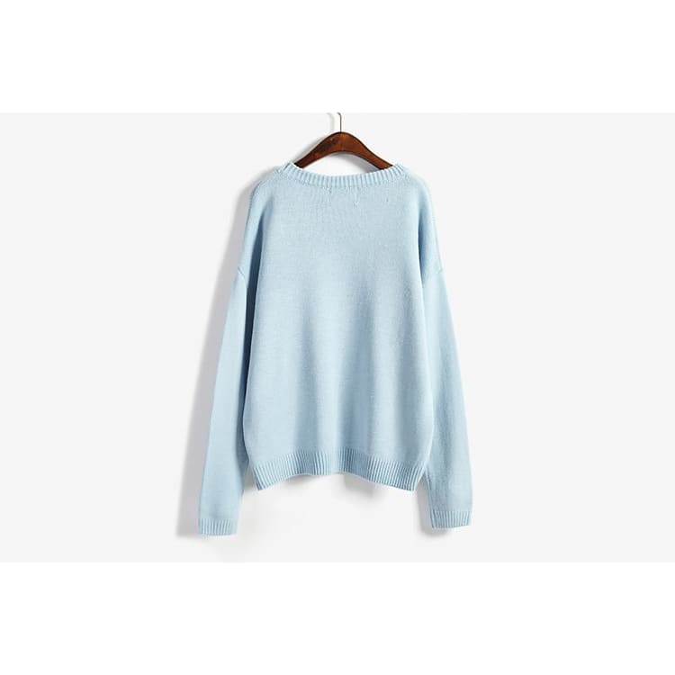 Pastel Kawaii Clouds Sweater