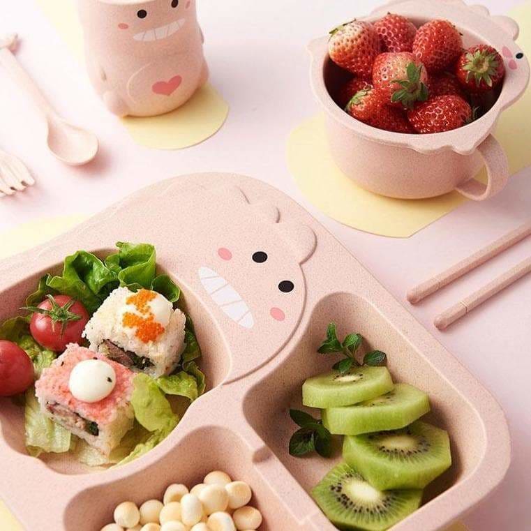 Pastel Kawaii Dinosaur Mushroom Sheep Kids Dinner Cutlery 