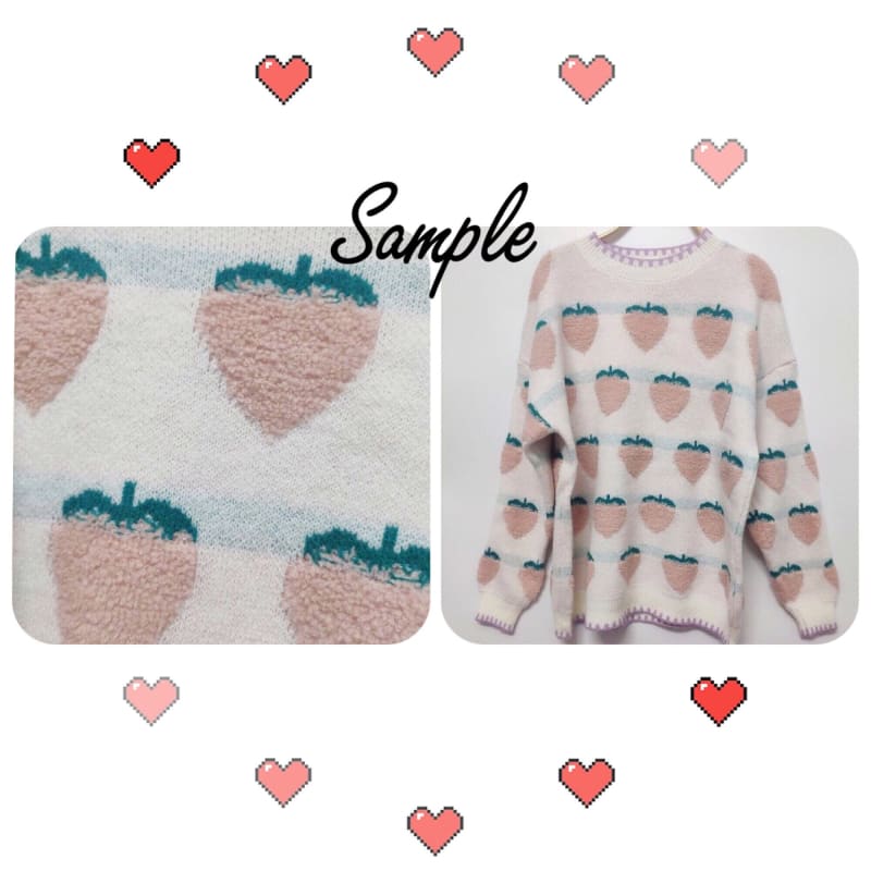 Pastel Peachberry Kawaii Aesthetic Sweater