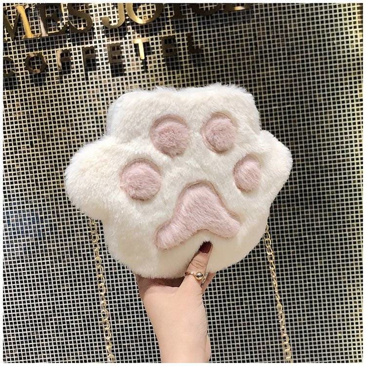 Paw Fluffy Bag - White - bag