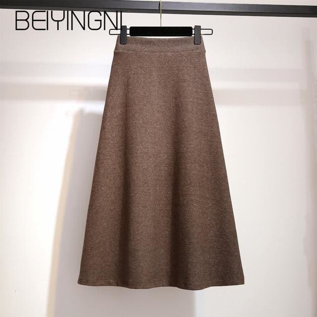 Peony - Knitted High Waist Skirt - Skirt