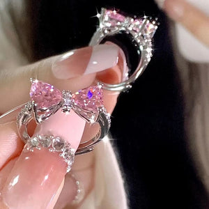 Pink Bow Ring - Lovesickdoe - As photo - ring