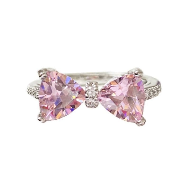 Pink Bow Ring - Lovesickdoe - As photo - ring