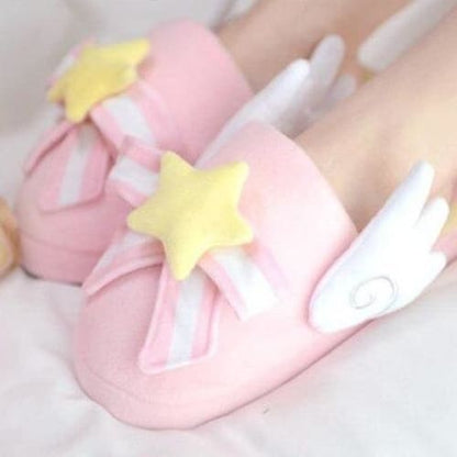 Pink Cute Card Captor MKkura Kinomoto MKkura Cosplay Fluffy Slippers MK0761 - KawaiiMoriStore