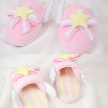 Pink Cute Card Captor MKkura Kinomoto MKkura Cosplay Fluffy Slippers MK0761 - KawaiiMoriStore