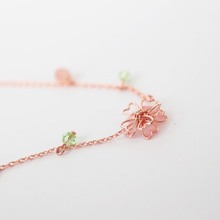 Pink Flower Necklace - necklace