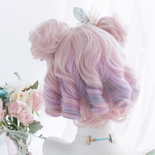 Pink Rainbow Candy Lolita Wig MK15164 - KawaiiMoriStore