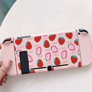 Pink Strawberry Switch Case & Crossbody Bag MK15924 - KawaiiMoriStore