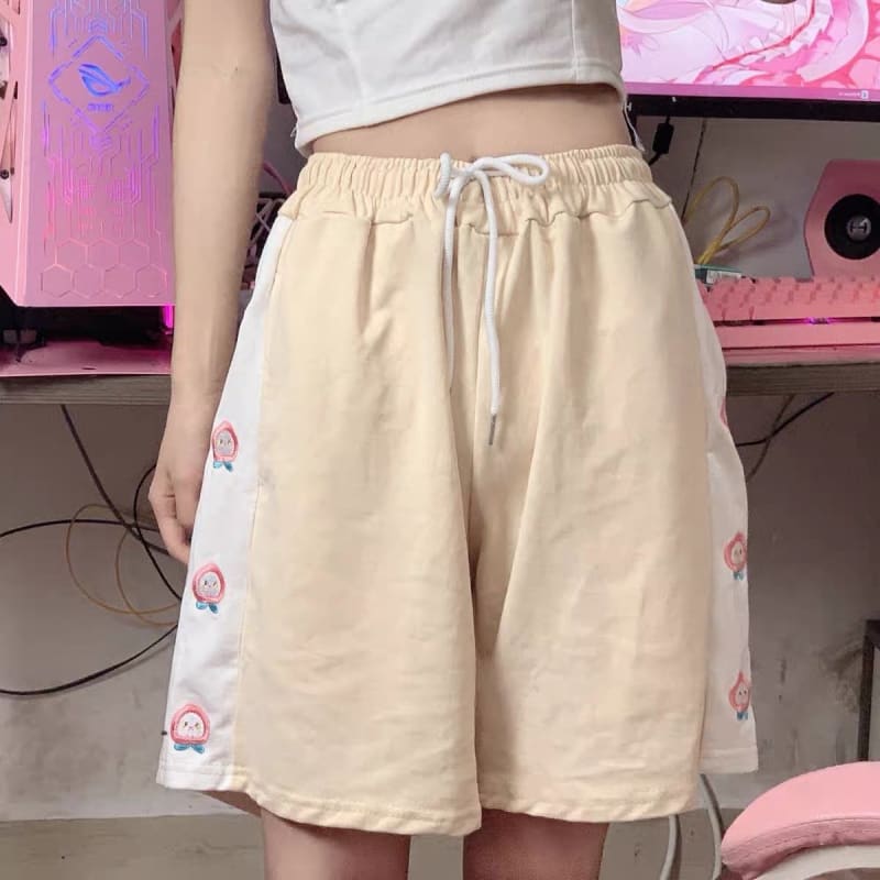 Pink/Beige/Purple Cute Peach Shorts MK15988 - KawaiiMoriStore