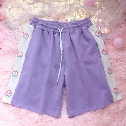 Pink/Beige/Purple Cute Peach Shorts MK15988 - KawaiiMoriStore