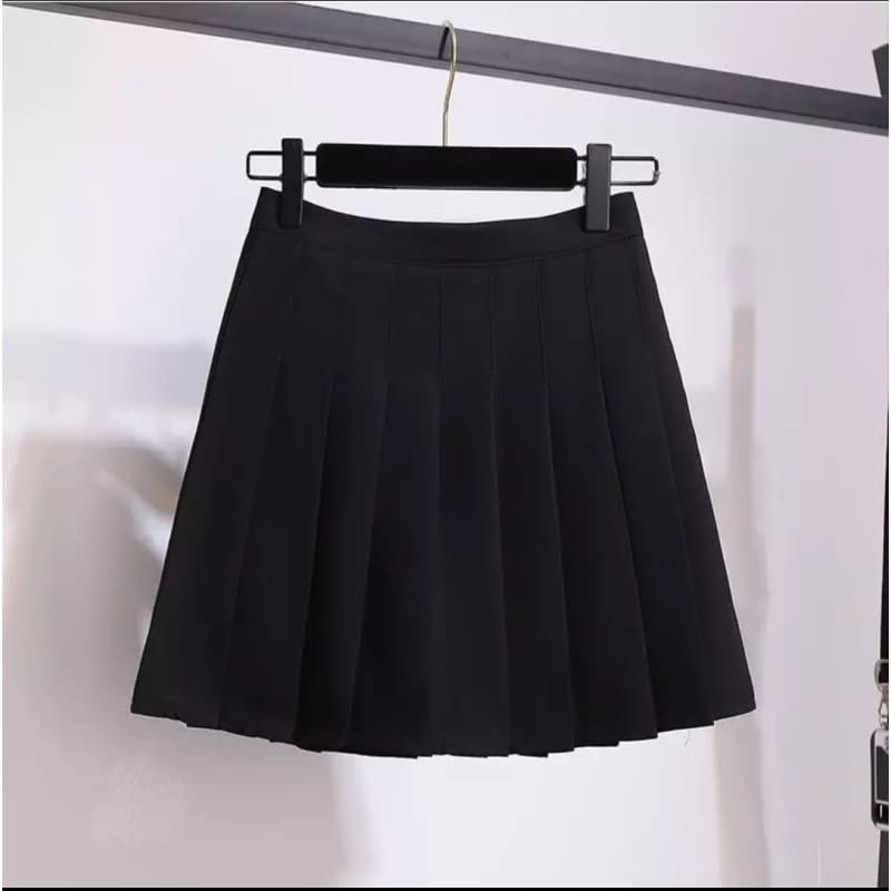 Pink/Black Casual Korean Top Skirt Set MK16432 - Top & Skirt