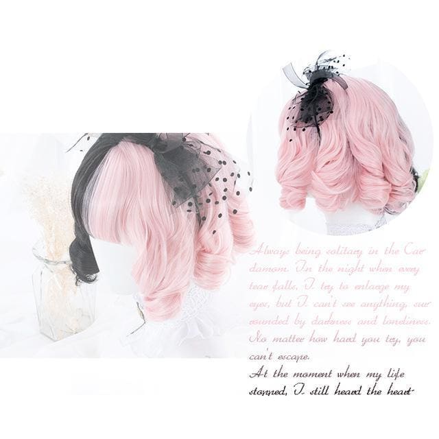 Pink&Black Lolita Cosplay Wig MK14909 - KawaiiMoriStore