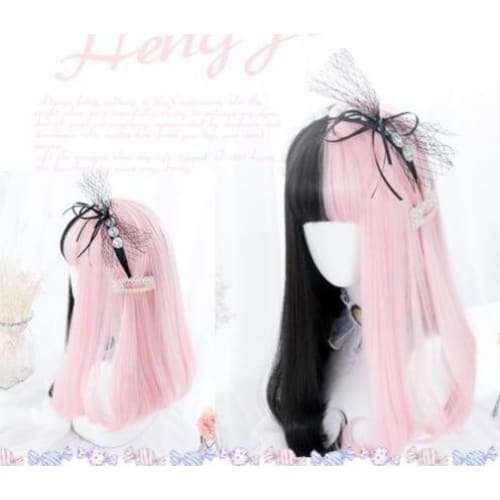 Pink&Black Lolita Cosplay Wig MK14909 - KawaiiMoriStore