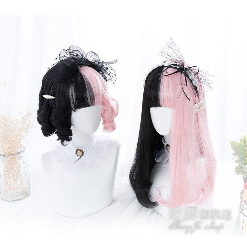 Pink&Black Lolita Cosplay Wig MK14909 - KawaiiMoriStore