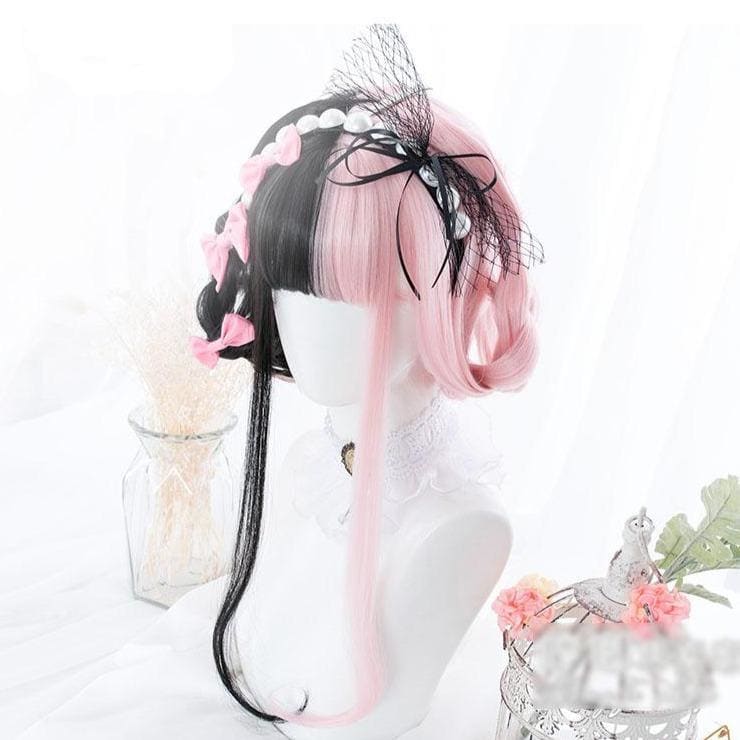 Pink&Black Lolita Cosplay Wig MK14909 - KawaiiMoriStore