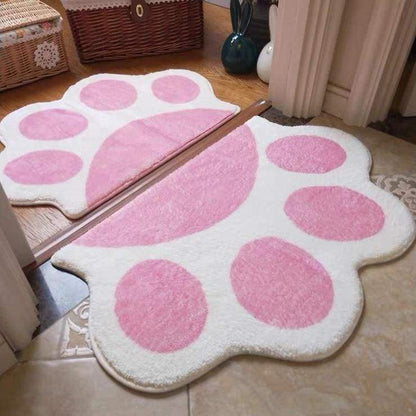 Pink/Blue/Grey Cute Paw Rug Floor Mat MM1201 - KawaiiMoriStore