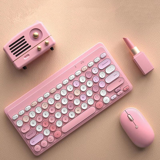 Pink/Green Mini Bluetooth Wireless Keyboard Mouse Set MM1271 - KawaiiMoriStore