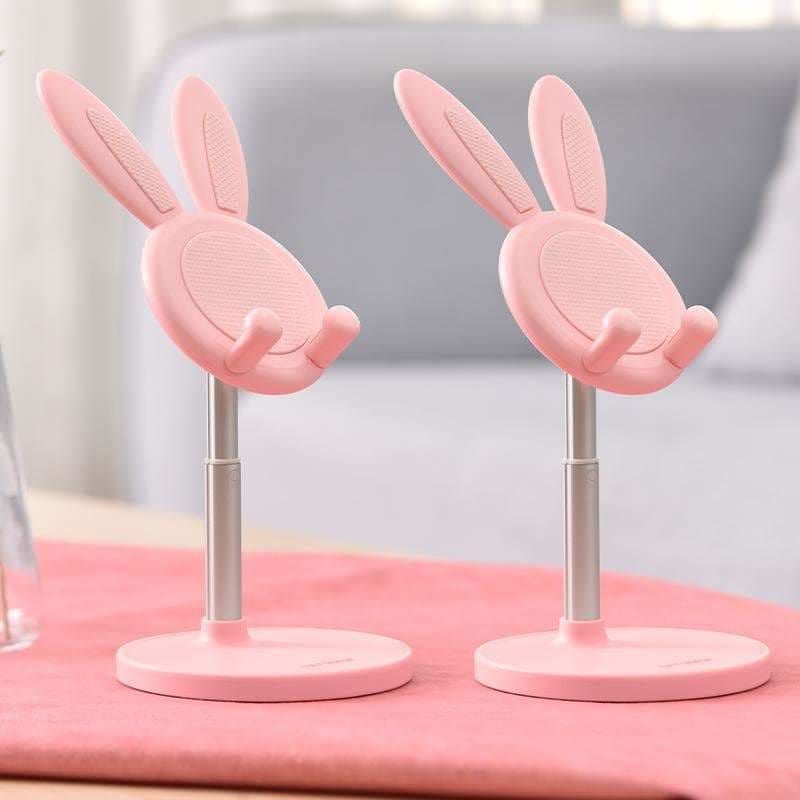 Pink/Green/White Kawaii Bunny Rabbit Ears Ajustable Phone 