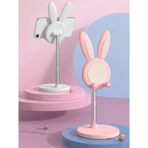 Pink/Green/White Kawaii Bunny Rabbit Ears Ajustable Phone 