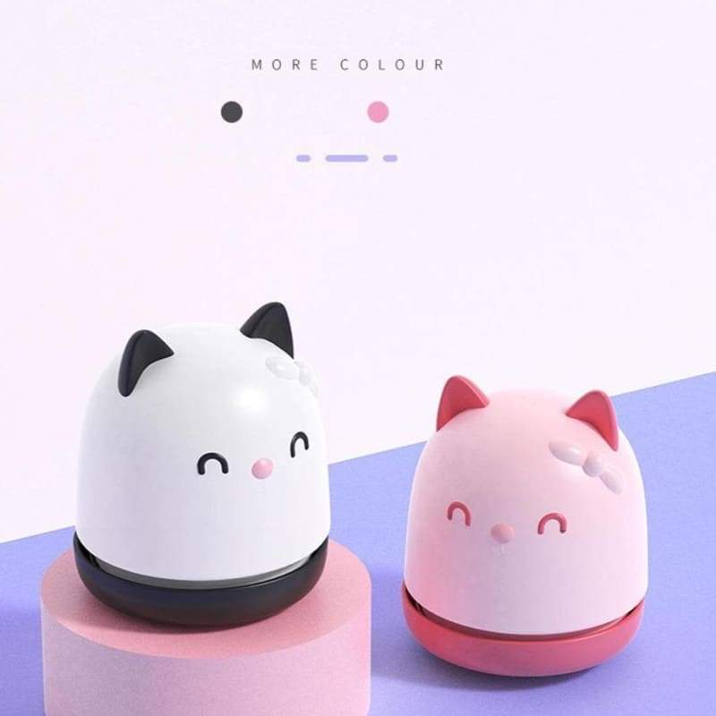 Pink/White Portable Mini Cute Cat Desk Vacuum Cleaner MM1712