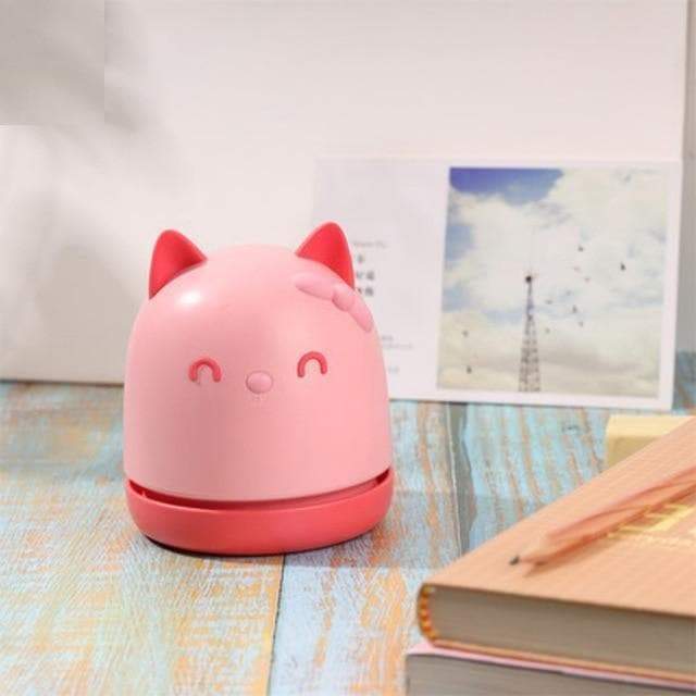 Pink/White Portable Mini Cute Cat Desk Vacuum Cleaner MM1712