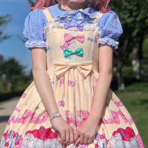 Plaid Kawaii Candy Girl Lolita Plaid Shirt - kawaii lolita 