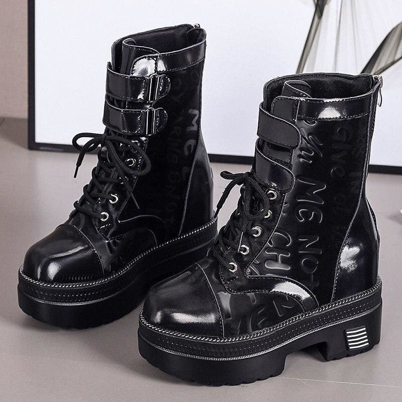 Platform Breathable Chunky Short Boots MK0798 - KawaiiMoriStore