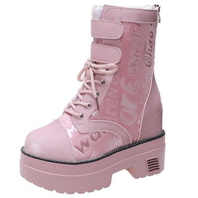 Platform Breathable Chunky Short Boots MK0798 - KawaiiMoriStore