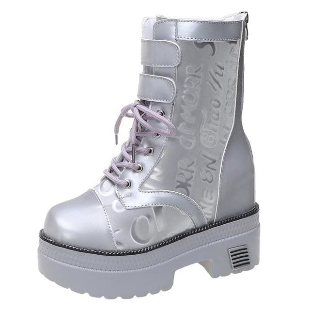 Platform Breathable Chunky Short Boots MK0798 - KawaiiMoriStore