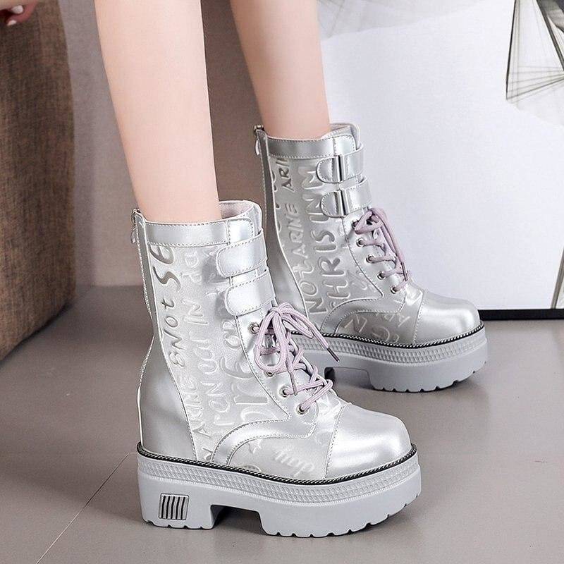 Platform Breathable Chunky Short Boots MK0798 - KawaiiMoriStore