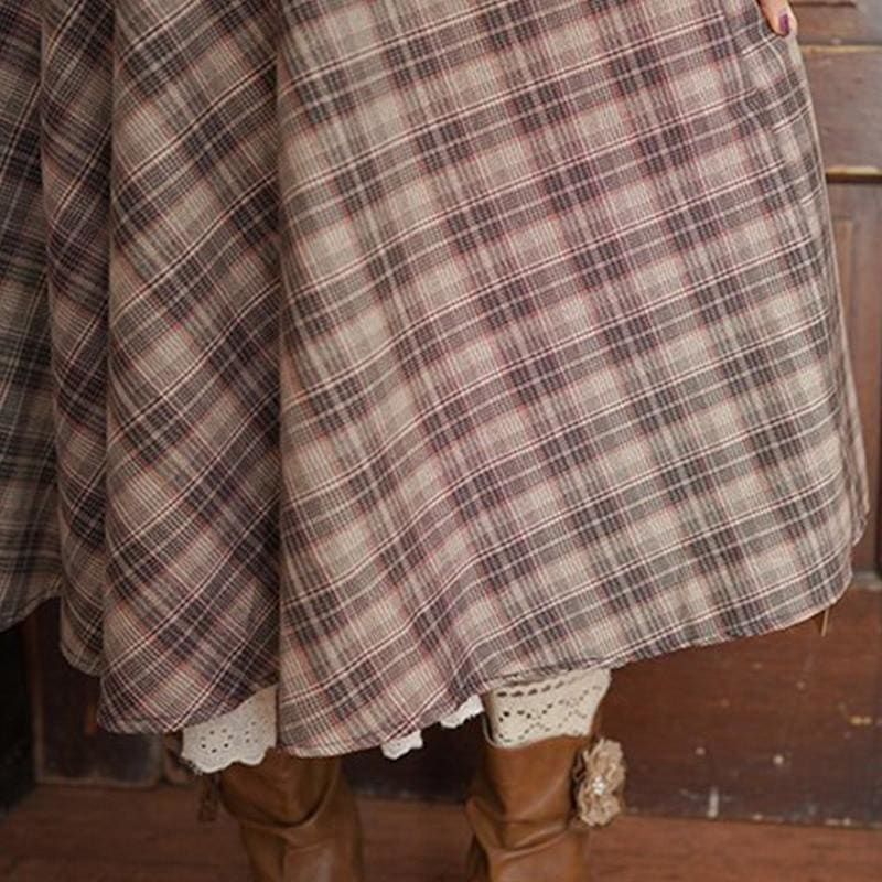 Pomme - Retro Doll’s Diagonal Plaid Skirt - Skirt