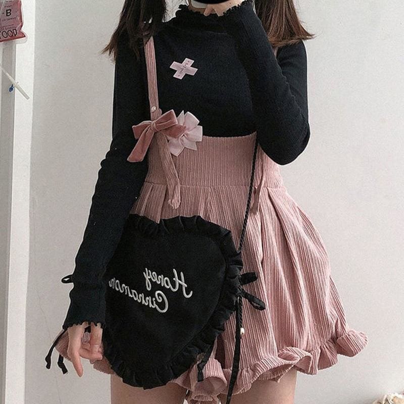 Popular Corduroy Ruffles Kawaii Leisure Rompers MK15788 - KawaiiMoriStore