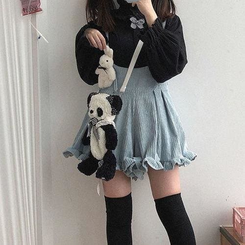 Popular Corduroy Ruffles Kawaii Leisure Rompers MK15788 - KawaiiMoriStore