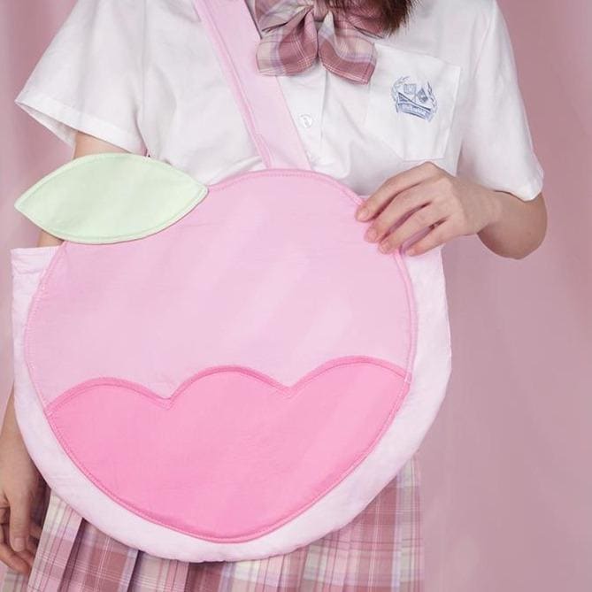 Preppy Style Cute Peach Handbag MK15966 - KawaiiMoriStore