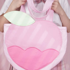 Preppy Style Cute Peach Handbag MK15966 - KawaiiMoriStore
