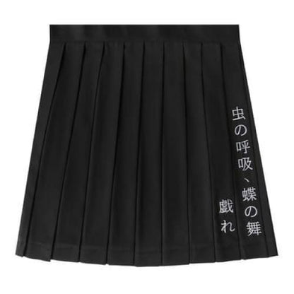 Preppy style Punk Gothic Girls Harajuku Embroidery Pleated Skirts Suit MK214 - KawaiiMoriStore