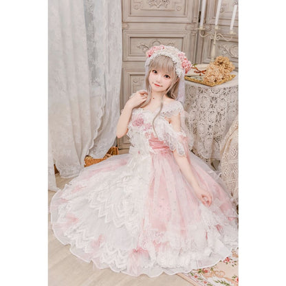 Princess Kawaii Pink Lolita Lace Dress MK17703