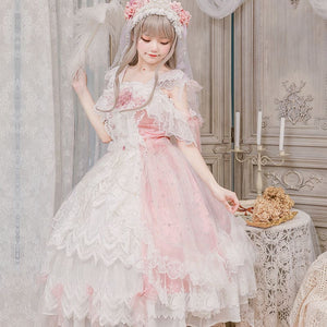Princess Kawaii Pink Lolita Lace Dress MK17703