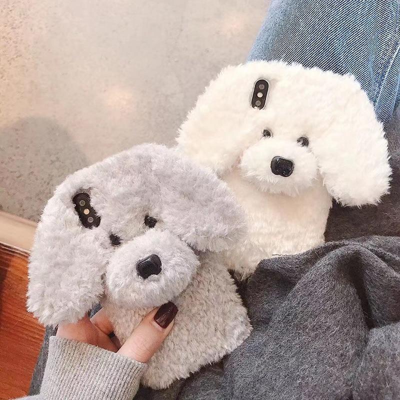 Teddy Dog Kawaii Fluffy Phone Case for IPhone MM2164