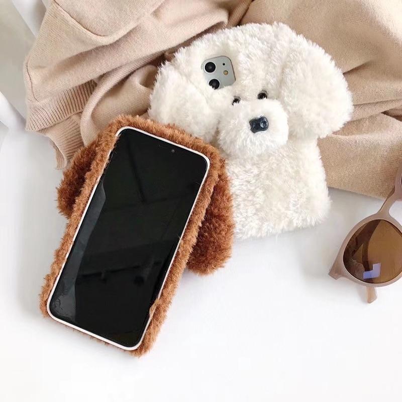 Teddy Dog Kawaii Fluffy Phone Case for IPhone MM2164