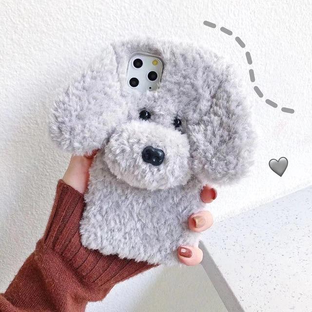 Teddy Dog Kawaii Fluffy Phone Case for IPhone MM2164