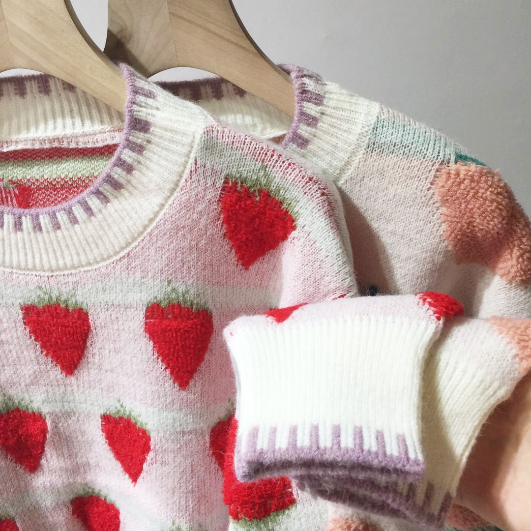 Cute Fruit Peach Strawberry Kawaii Sweater MK17218